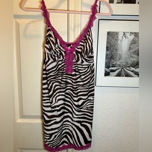 Zebra Print Negligee Gown